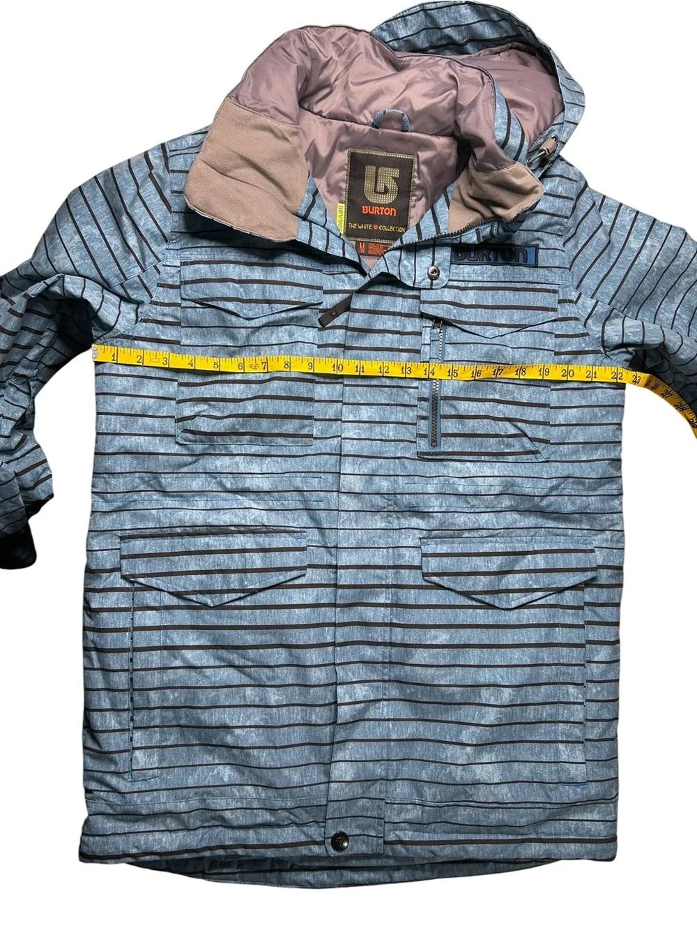 2014 Burton TWC Cannon Shaun White Snowboard Jacket Riptide Stripe M